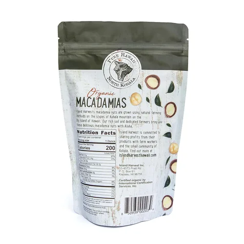Vista 6 de Island Harvest Nueces de macadamia orgánicas sin sal - Nueces de macadamia 100% hawaianas sin sal son aptas para dieta cetogénica, totalmente