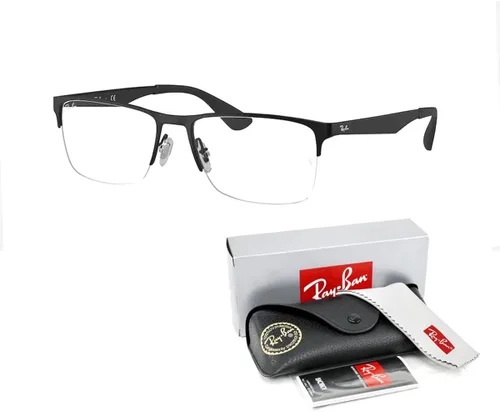 Vista 3 de Ray-Ban RX6335 - Lentes rectangulares para hombres y mujeres + paquete con kit de lentes de cortesía de diseñador iWear