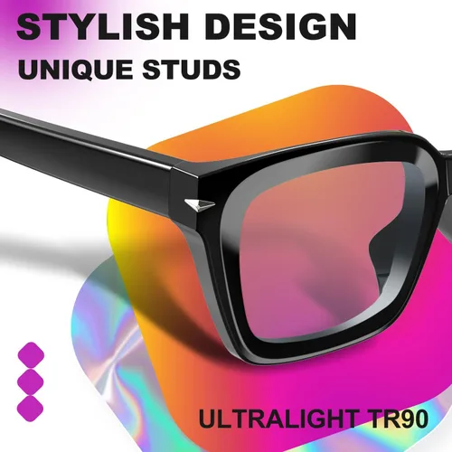 Vista 6 de VISOONE Progressive Multifocal Reading Glasses Spring Hinge Blue Light Blocking for Women and Men readers YALE Negro