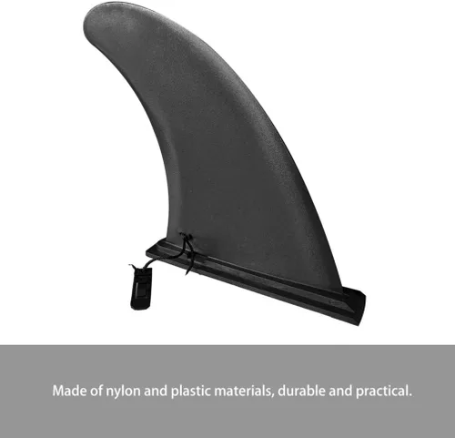 Vista 3 de BESPORTBLE 1 unid aleta inflable desmontable para tabla de surf ligero negro Sup Slide grande pescado aleta agua para paddleboarding