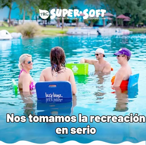 Vista 6 de TRC Recreation Lazy Bunz - Flotador de espuma para piscina para adultos y niños, tumbona para piscina, lago, río y playa esenciales Azul Bahama