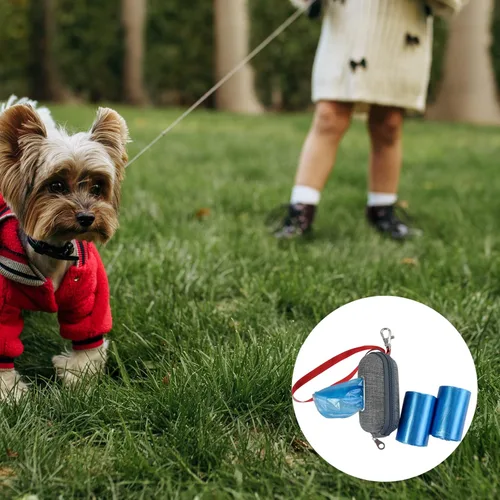 Vista 5 de Cand 1400 bolsas para excrementos de perro, bolsas de basura con dispensador, 40 rollos
