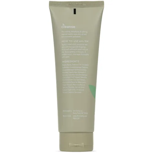 Vista 5 de BioClarity Limpiador facial 100% vegano, lavado suave con pepino, té verde y manzanilla, para pieles grasas sensibles. Ingredientes naturales