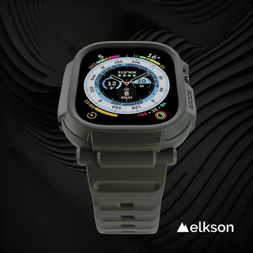 Vista 3 de elkson Quattro Pro Series - Funda resistente para Apple Watch Ultra 3, 2, 1 de 1.732 pulgadas, protector de pantalla de vidrio templado, resistente