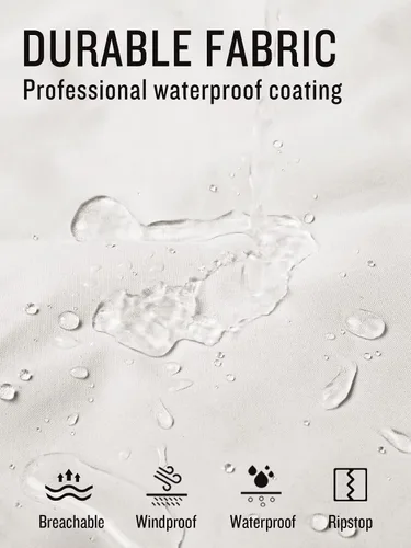 Vista 6 de SaphiRose Chaqueta impermeable para mujer, ligera, para exteriores, con capucha extraíble