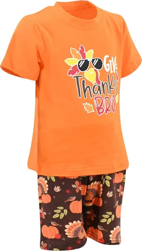 Vista 6 de Unique Baby Conjunto de ropa de Acción de Gracias para niños de 2 piezas