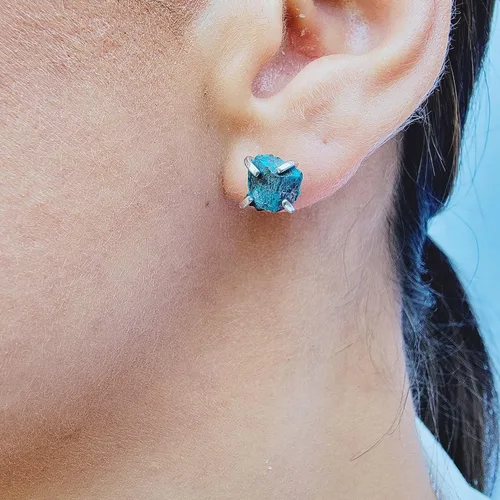 Vista 112 de Juego de joyas de piedras preciosas crudas reales con plata de ley 925 chapada en oro real, collar y aretes de piedra natal, regalo para ella por
