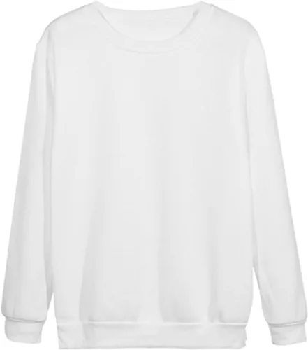 Vista 4 de Sudaderas para mujer 2023 de manga larga, lisas, cuello redondo, sin botones, ajuste holgado, túnica casual a la moda, trajes de otoño