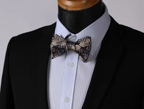 Vista 80 de HISDERN Pajaritas para hombre, corbatín de cachemira para hombre, corbata de lazo y bolsillo cuadrado, juego formal de esmoquin para boda