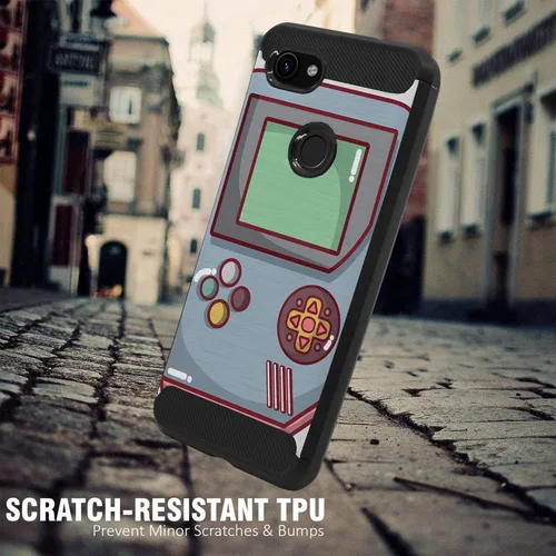 Vista 2 de CasesOnDeck - Funda compatible con Google Pixel 3A (2019) - Funda con diseño de TPU con patrón pictórico, flexible, delgada y elegante