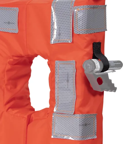 Vista 4 de SEACHOICE Chaleco y chaqueta comercial tipo I para uso en alta mar, naranja fluorescente, paneles reflectantes, varios tamaños