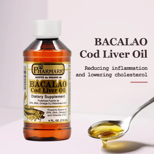Vista 2 de Pharmark Aceite De Higado De Bacalao Aceite De Higado De Bacalao (8 onzas) (Paquete de 2)