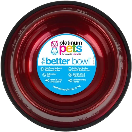 Vista 18 de Platinum Pets - tazón de acero inoxidable para gatos y perros que no se vuelca