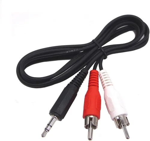 Vista 6 de Cable de audio estéreo macho a doble RCA macho (derecho e izquierdo), 6 pies - Paquete de 3