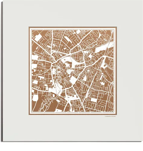 Vista 82 de O3 Design Studio Mapa de corte de papel de París, color negro mate, 20 x 20 pulgadas, arte en papel