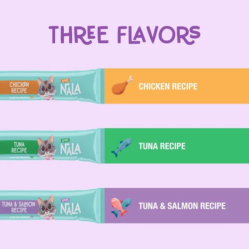 Vista 6 de LOVE, NALA Lickable Cat Treats - Puré de mousse exprimible sin granos para gatos, golosinas húmedas naturales y sabrosas para gatos, sabor a pollo