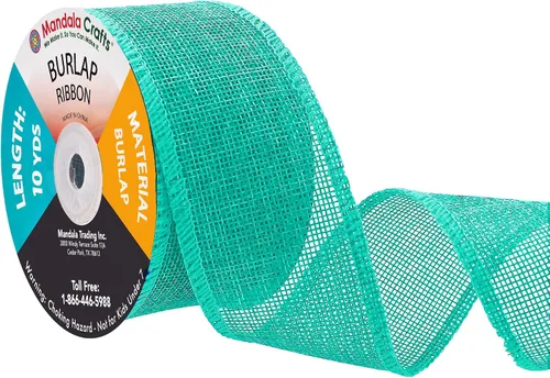 Vista 85 de Mandala Crafts Cinta de arpillera negra de 1.5 pulgadas de ancho para manualidades, rollo de 20 yardas de cinta rústica de arpillera para coronas