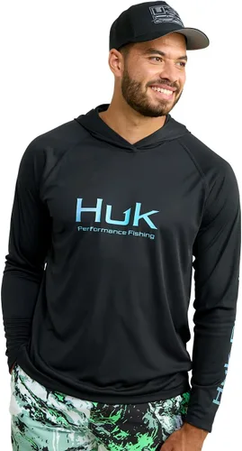 Vista 14 de HUK - Sudadera con capucha de manga larga ventilada para hombre, camiseta de pesca con capucha Academia Naval