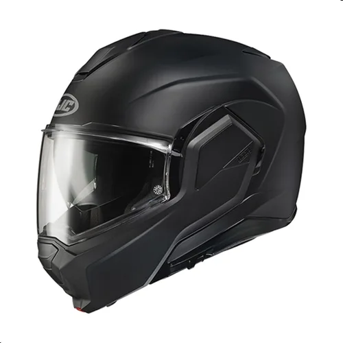 Vista 2 de Casco modular sólido para motocicleta HJC i100 con visor HJ-36 Pinlock, aprobado por DOT (Negro, X-Pequeño)