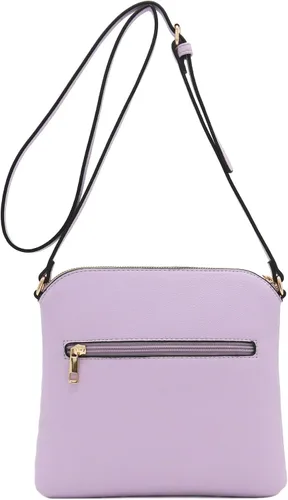 Vista 5 de Bandolera o bolsa mediana con patrón triangular, de estilo cruzado, acolchada y con borla