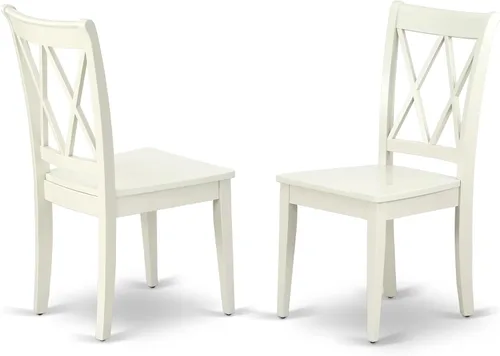 Vista 4 de East West Furniture ANCL3-LWH-W - Juego de mesa de cocina de 3 piezas para espacios pequeños contiene una mesa de comedor redonda con pedestal y 2