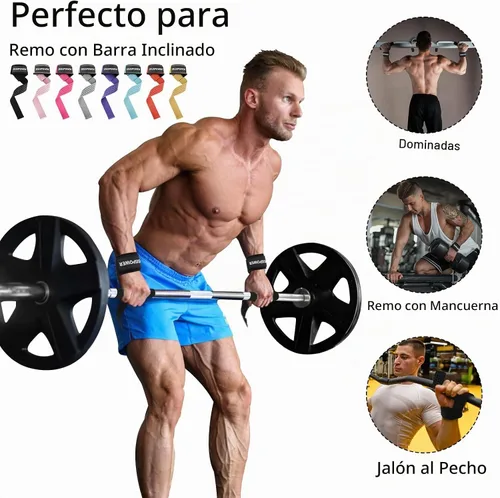 Vista 5 de Lifting Straps Wrist Straps for Weightlifting Gym Straps Weight Lifting Deadlift Workout Women Men Dumbbell Straps for Hand RDL Strap Exercise