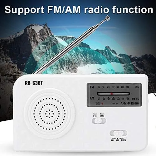 Vista 4 de Radio FM solar portátil, linterna LED de emergencia multifuncional de 3 vías, radio FM/AM y cargador de teléfono celular, perfecto para exteriores
