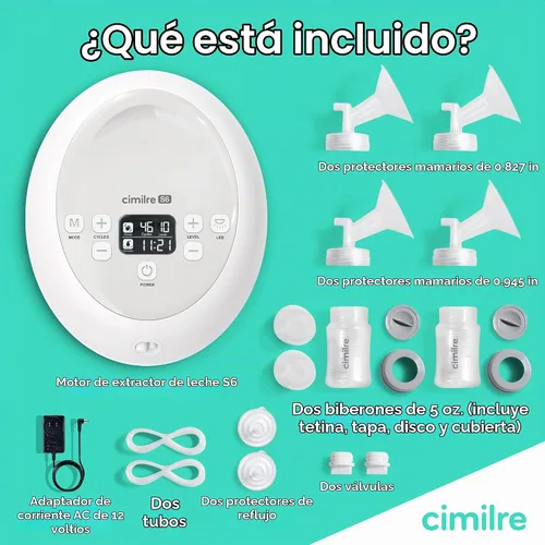 Vista 2 de Extractor de leche eléctrico doble ajustable Cimilre S6