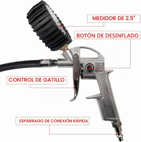 Vista 3 de Viair Pistola de inflado de neumáticos de 200 PSI, P/N 00041