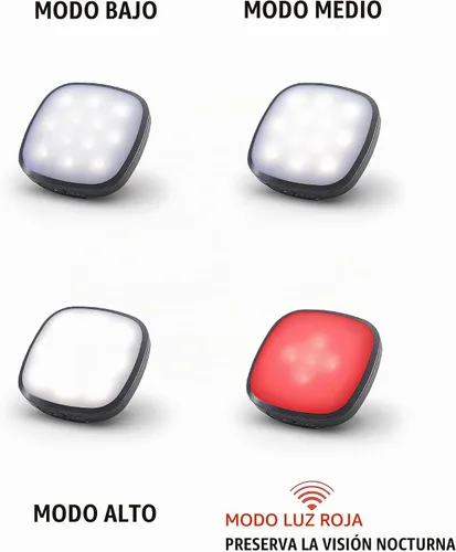 Vista 3 de AMPEX Luz de camping recargable de 300 lúmenes luz blanca con modo rojo - Interruptor de bloqueo - 200 horas de tiempo de funcionamiento con carga