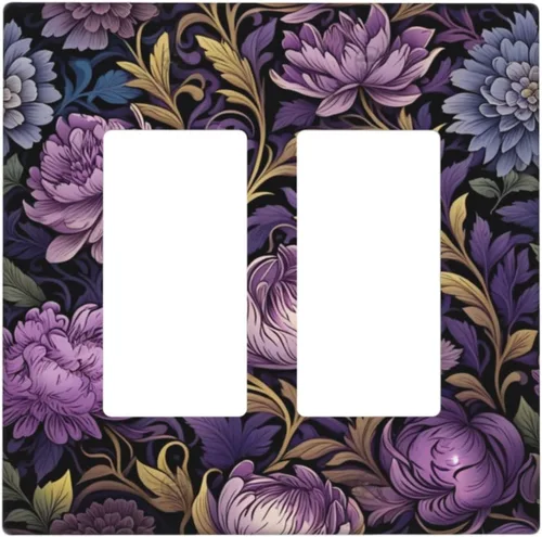 Vista 145 de Decorative Outlet Covers Blue Background White Cat Daisy Floral 2-Gang 1-Gang Wall Plate Single Toggle/Rocker Farmhouse Style Light Switch Covers
