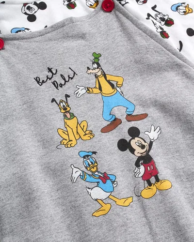 Vista 4 de Disney Conjunto de pijama de Mickey Mouse para bebé, 2 piezas y camisa de manga larga
