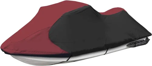Vista 8 de Trailerable PWC Jetski Watercraft Jet - Funda para esquís de hasta 3 plazas Borgoña/ Negro