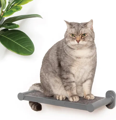 Vista 11 de SVD.PET Escalones de pared para gatos (paquete de 2), escaleras para subir con almohadilla de fieltro reemplazable, estantes para gatos con juguete