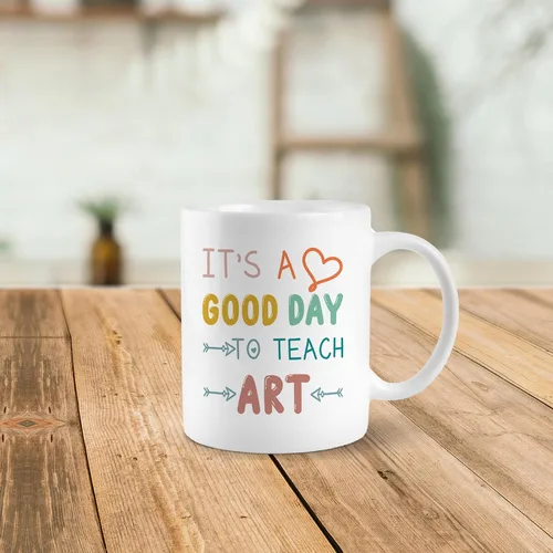 Vista 3 de Taza de cerámica de 11 onzas para profesores de arte, regalo de agradecimiento para profesores, regalo de agradecimiento para profesores, regalos