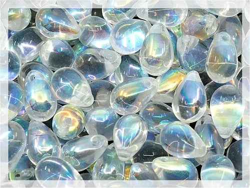Vista 12 de Cuentas de cristal checo de 6 x 9 mm, 50 piezas, en forma de lágrima, color ámbar topacio naranja transparente - Bohemia Crystal Valley