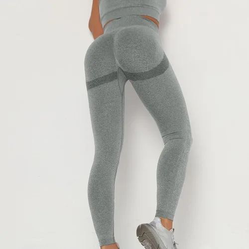 Vista 2 de Pantalones ajustados de yoga para mujer, mallas de cintura alta para levantamiento de glúteos, pantalones para correr y entrenar