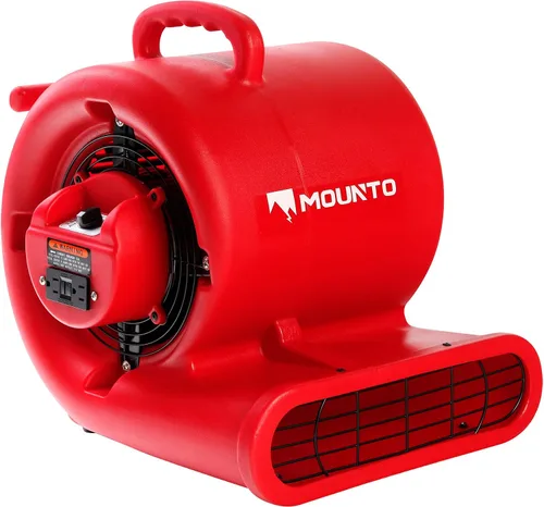 Vista 10 de Mounto Ventilador de secado de suelo Air Mover de 1/3hp de 2000 cfm, motor de aire de 3 velocidades con salida GFCI doble, cable de alimentación
