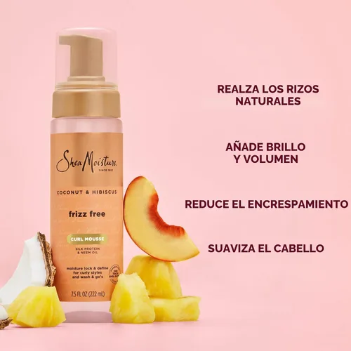 Vista 4 de Espuma para rizos SheaMoisture de coco y hibisco para control del encrespamiento con manteca de karité 7.5 oz