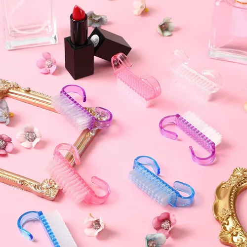 Vista 7 de Tanlade - 300 cepillos de uñas con mango a granel, pequeño cepillo de limpieza para uñas, fácil de usar, a granel para hombres y mujeres, pies