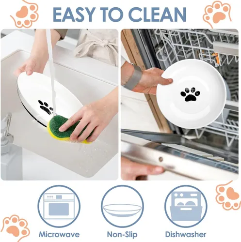 Vista 7 de Cuenco de comida para gatos, diseño antifatiga para gatos, paquete de 3 (3 patas)