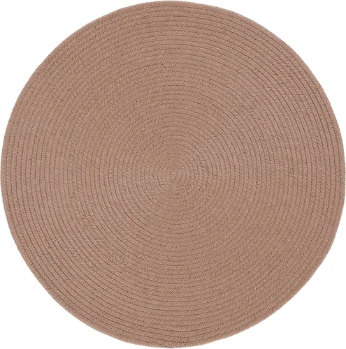 Vista 6 de SAFAVIEH Alfombra trenzada Collection – Alfombra redonda de 3 pies, color beige, hecha a mano, casa de campo, ideal para zonas de alto tráfico
