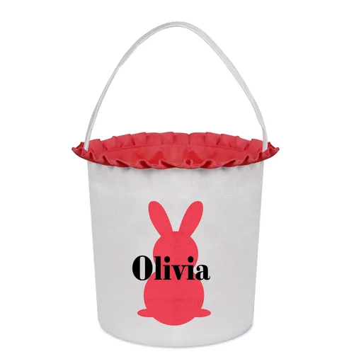 Vista 10 de Cestas de Pascua personalizadas para niños, cesta de caza de huevos de Pascua, bolsas de cesta de Pascua personalizadas, regalos de Pascua para verde