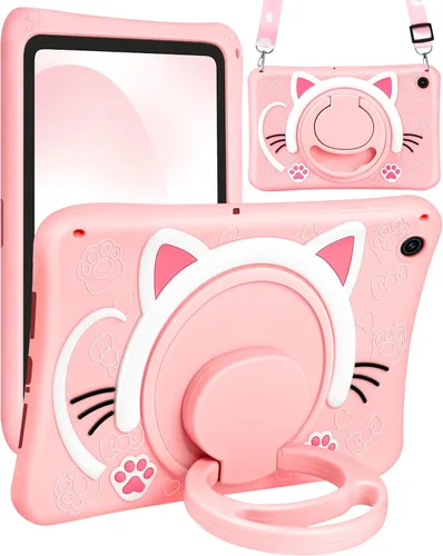 Vista 21 de Wazzasoft Funda para iPad Mini 1/2/3 de 7.9 pulgadas para niñas, linda cubierta de gato negro kawaii, dibujos animados femeninos de gatito