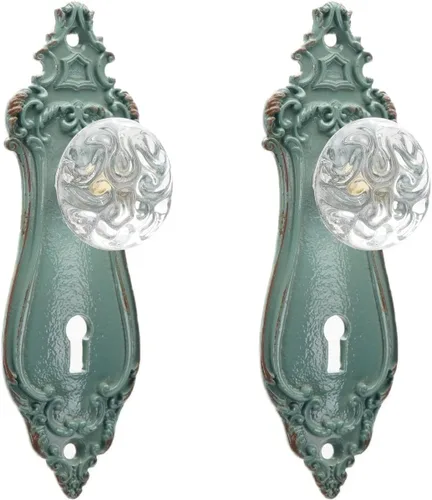 Vista 15 de SOFFEE DESIGN 4 piezas Tirador Vintage para Gabinete Manija de Cajón, Manija de Armario Desgastada con Perilla de Resina Transparente, Antigua