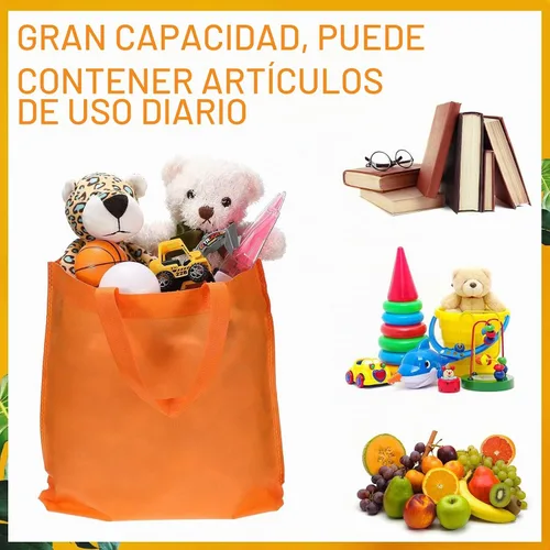 Vista 4 de Jexine 80 bolsas de comestibles reutilizables a granel, bolsas de tela no tejidas a granel, bolsas de compras de regalo multicolor con asas, bolsa