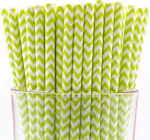 Vista 12 de Paquete de 300 pajitas de papel biodegradables de 4 capas de espirales azul cielo (compostables, no tóxicas, sin BPA)