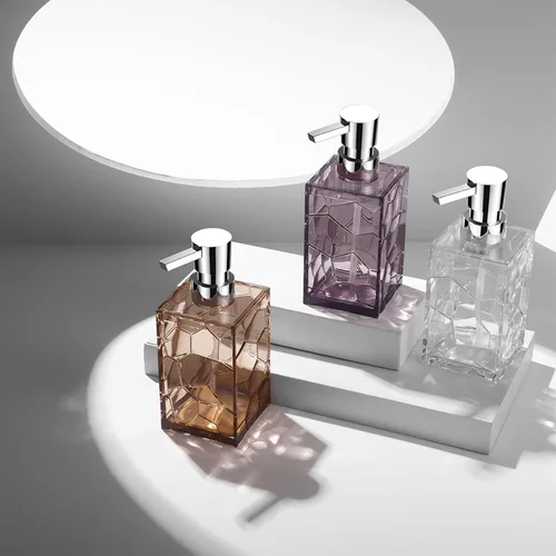 Vista 4 de Dispensador de Jabón de Manos, Botellas de Bomba de Líquido de Plástico Acrílico Transparente Recargables Dispensador de Loción para Decoración