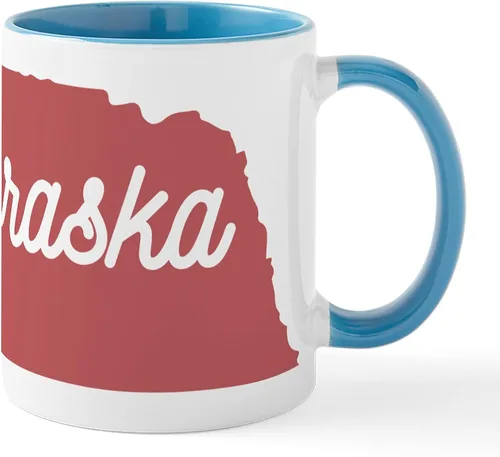 Vista 72 de CafePress I Love Nebraska Taza de café de cerámica de 11 oz (11.0 fl oz)