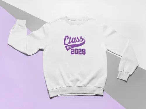 Vista 4 de Adhesivo de graduación para planchar en la clase de 2028, calcomanía para camiseta de secundaria, parche de graduación HTV para graduados